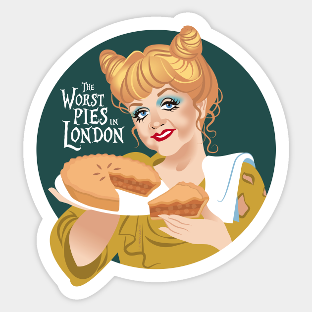 The Worst Pies in London Sweeney Todd Sticker TeePublic UK